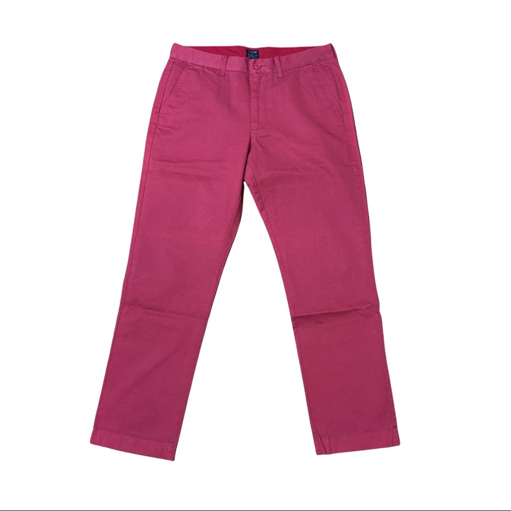NWOT J. Crew The Sutton Red Orange Relaxed Fit Khaki Pants Size 32X30